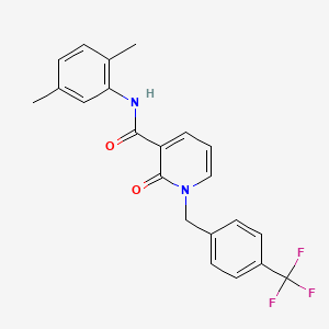 molecular formula C22H19F3N2O2 B6546905 N-(2,5-dimethylphenyl)-2-oxo-1-{[4-(trifluoromethyl)phenyl]methyl}-1,2-dihydropyridine-3-carboxamide CAS No. 946223-15-0