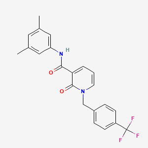 molecular formula C22H19F3N2O2 B6546912 N-(3,5-dimethylphenyl)-2-oxo-1-{[4-(trifluoromethyl)phenyl]methyl}-1,2-dihydropyridine-3-carboxamide CAS No. 946379-53-9