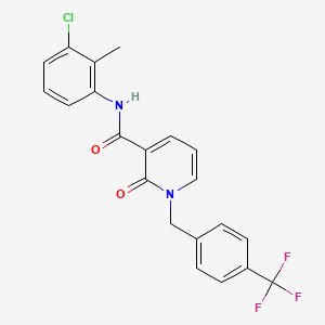 molecular formula C21H16ClF3N2O2 B6546925 N-(3-chloro-2-methylphenyl)-2-oxo-1-{[4-(trifluoromethyl)phenyl]methyl}-1,2-dihydropyridine-3-carboxamide CAS No. 946379-56-2
