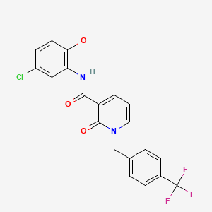 N-(5-chloro-2-methoxyphenyl)-2-oxo-1-{[4-(trifluoromethyl)phenyl]methyl}-1,2-dihydropyridine-3-carboxamide