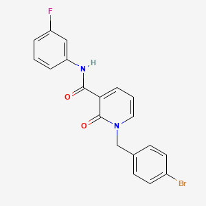 1-[(4-bromophenyl)methyl]-N-(3-fluorophenyl)-2-oxo-1,2-dihydropyridine-3-carboxamide