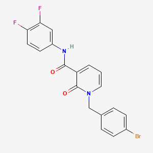 molecular formula C19H13BrF2N2O2 B6546994 1-[(4-bromophenyl)methyl]-N-(3,4-difluorophenyl)-2-oxo-1,2-dihydropyridine-3-carboxamide CAS No. 946333-06-8