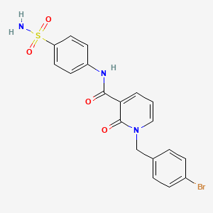 1-[(4-bromophenyl)methyl]-2-oxo-N-(4-sulfamoylphenyl)-1,2-dihydropyridine-3-carboxamide