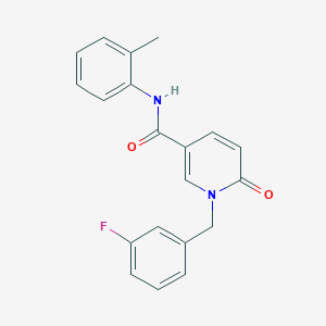 molecular formula C20H17FN2O2 B6547030 1-[(3-fluorophenyl)methyl]-N-(2-methylphenyl)-6-oxo-1,6-dihydropyridine-3-carboxamide CAS No. 946256-43-5