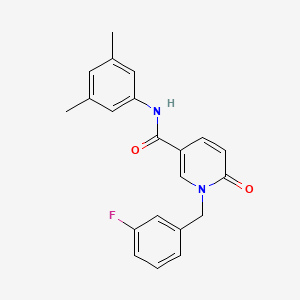 molecular formula C21H19FN2O2 B6547042 N-(3,5-dimethylphenyl)-1-[(3-fluorophenyl)methyl]-6-oxo-1,6-dihydropyridine-3-carboxamide CAS No. 946224-08-4