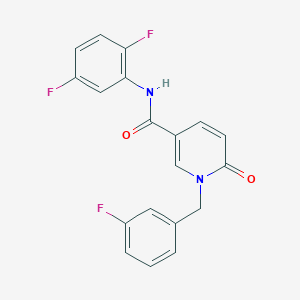 molecular formula C19H13F3N2O2 B6547050 N-(2,5-difluorophenyl)-1-[(3-fluorophenyl)methyl]-6-oxo-1,6-dihydropyridine-3-carboxamide CAS No. 946380-21-8