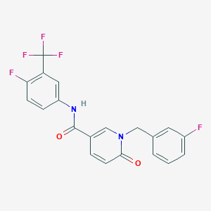 N-[4-fluoro-3-(trifluoromethyl)phenyl]-1-[(3-fluorophenyl)methyl]-6-oxo-1,6-dihydropyridine-3-carboxamide