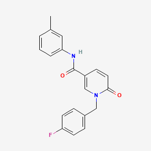 molecular formula C20H17FN2O2 B6547072 1-[(4-fluorophenyl)methyl]-N-(3-methylphenyl)-6-oxo-1,6-dihydropyridine-3-carboxamide CAS No. 946256-54-8