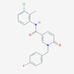 molecular formula C20H16ClFN2O2 B6547136 N-(3-chloro-2-methylphenyl)-1-[(4-fluorophenyl)methyl]-6-oxo-1,6-dihydropyridine-3-carboxamide CAS No. 946224-44-8
