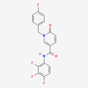 molecular formula C19H12F4N2O2 B6547145 1-[(4-fluorophenyl)methyl]-6-oxo-N-(2,3,4-trifluorophenyl)-1,6-dihydropyridine-3-carboxamide CAS No. 946224-48-2