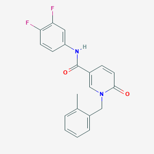 molecular formula C20H16F2N2O2 B6547158 N-(3,4-difluorophenyl)-1-[(2-methylphenyl)methyl]-6-oxo-1,6-dihydropyridine-3-carboxamide CAS No. 946257-06-3