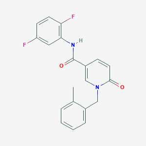 molecular formula C20H16F2N2O2 B6547165 N-(2,5-difluorophenyl)-1-[(2-methylphenyl)methyl]-6-oxo-1,6-dihydropyridine-3-carboxamide CAS No. 946380-81-0