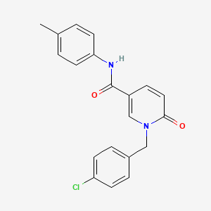 molecular formula C20H17ClN2O2 B6547176 1-[(4-chlorophenyl)methyl]-N-(4-methylphenyl)-6-oxo-1,6-dihydropyridine-3-carboxamide CAS No. 946278-02-0