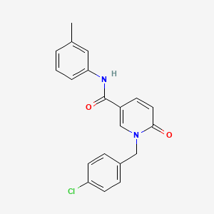 molecular formula C20H17ClN2O2 B6547178 1-[(4-chlorophenyl)methyl]-N-(3-methylphenyl)-6-oxo-1,6-dihydropyridine-3-carboxamide CAS No. 946361-23-5