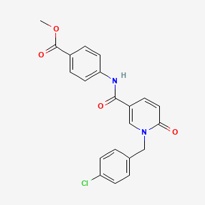 molecular formula C21H17ClN2O4 B6547218 methyl 4-{1-[(4-chlorophenyl)methyl]-6-oxo-1,6-dihydropyridine-3-amido}benzoate CAS No. 946309-63-3