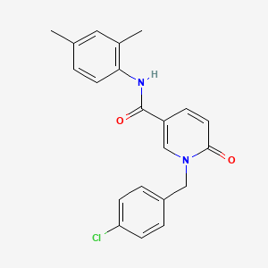 molecular formula C21H19ClN2O2 B6547233 1-[(4-chlorophenyl)methyl]-N-(2,4-dimethylphenyl)-6-oxo-1,6-dihydropyridine-3-carboxamide CAS No. 946228-75-7