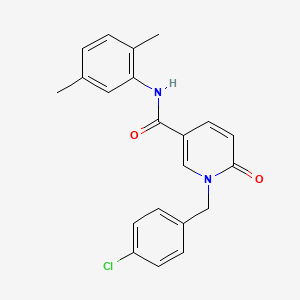 molecular formula C21H19ClN2O2 B6547239 1-[(4-chlorophenyl)methyl]-N-(2,5-dimethylphenyl)-6-oxo-1,6-dihydropyridine-3-carboxamide CAS No. 946361-43-9