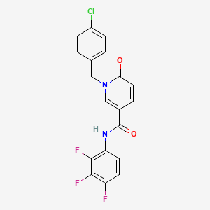 molecular formula C19H12ClF3N2O2 B6547245 1-[(4-chlorophenyl)methyl]-6-oxo-N-(2,3,4-trifluorophenyl)-1,6-dihydropyridine-3-carboxamide CAS No. 946309-79-1