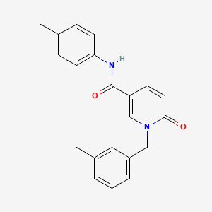molecular formula C21H20N2O2 B6547317 N-(4-methylphenyl)-1-[(3-methylphenyl)methyl]-6-oxo-1,6-dihydropyridine-3-carboxamide CAS No. 946278-65-5