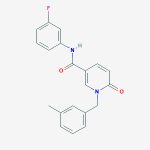 molecular formula C20H17FN2O2 B6547320 N-(3-fluorophenyl)-1-[(3-methylphenyl)methyl]-6-oxo-1,6-dihydropyridine-3-carboxamide CAS No. 946310-33-4