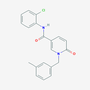 molecular formula C20H17ClN2O2 B6547325 N-(2-chlorophenyl)-1-[(3-methylphenyl)methyl]-6-oxo-1,6-dihydropyridine-3-carboxamide CAS No. 946229-43-2