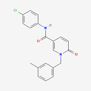 molecular formula C20H17ClN2O2 B6547330 N-(4-chlorophenyl)-1-[(3-methylphenyl)methyl]-6-oxo-1,6-dihydropyridine-3-carboxamide CAS No. 946278-71-3