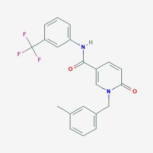 molecular formula C21H17F3N2O2 B6547332 1-[(3-methylphenyl)methyl]-6-oxo-N-[3-(trifluoromethyl)phenyl]-1,6-dihydropyridine-3-carboxamide CAS No. 946362-03-4