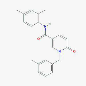 molecular formula C22H22N2O2 B6547338 N-(2,4-dimethylphenyl)-1-[(3-methylphenyl)methyl]-6-oxo-1,6-dihydropyridine-3-carboxamide CAS No. 946278-83-7