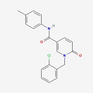 molecular formula C20H17ClN2O2 B6547358 1-[(2-chlorophenyl)methyl]-N-(4-methylphenyl)-6-oxo-1,6-dihydropyridine-3-carboxamide CAS No. 946229-70-5
