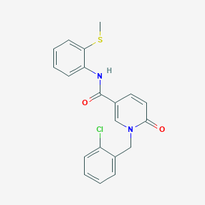 molecular formula C20H17ClN2O2S B6547373 1-[(2-chlorophenyl)methyl]-N-[2-(methylsulfanyl)phenyl]-6-oxo-1,6-dihydropyridine-3-carboxamide CAS No. 946279-03-4