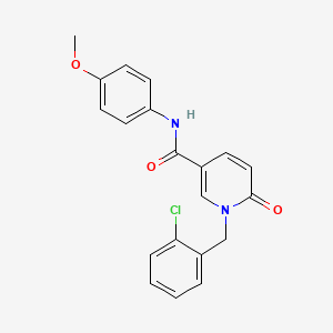 molecular formula C20H17ClN2O3 B6547375 1-[(2-chlorophenyl)methyl]-N-(4-methoxyphenyl)-6-oxo-1,6-dihydropyridine-3-carboxamide CAS No. 946278-99-5