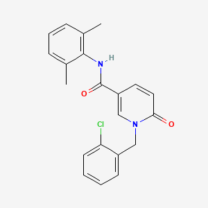 molecular formula C21H19ClN2O2 B6547389 1-[(2-chlorophenyl)methyl]-N-(2,6-dimethylphenyl)-6-oxo-1,6-dihydropyridine-3-carboxamide CAS No. 946229-90-9