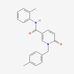 molecular formula C21H20N2O2 B6547396 N-(2-methylphenyl)-1-[(4-methylphenyl)methyl]-6-oxo-1,6-dihydropyridine-3-carboxamide CAS No. 946279-43-2