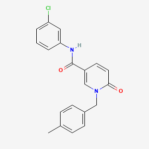 molecular formula C20H17ClN2O2 B6547422 N-(3-chlorophenyl)-1-[(4-methylphenyl)methyl]-6-oxo-1,6-dihydropyridine-3-carboxamide CAS No. 946279-49-8