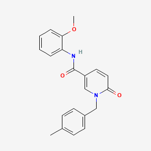 molecular formula C21H20N2O3 B6547430 N-(2-methoxyphenyl)-1-[(4-methylphenyl)methyl]-6-oxo-1,6-dihydropyridine-3-carboxamide CAS No. 946362-68-1