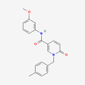 molecular formula C21H20N2O3 B6547436 N-(3-methoxyphenyl)-1-[(4-methylphenyl)methyl]-6-oxo-1,6-dihydropyridine-3-carboxamide CAS No. 946230-34-8