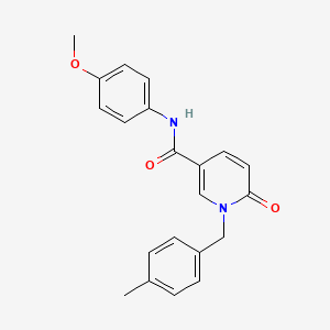 molecular formula C21H20N2O3 B6547444 N-(4-methoxyphenyl)-1-[(4-methylphenyl)methyl]-6-oxo-1,6-dihydropyridine-3-carboxamide CAS No. 946279-55-6