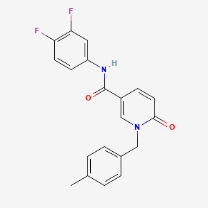 molecular formula C20H16F2N2O2 B6547448 N-(3,4-difluorophenyl)-1-[(4-methylphenyl)methyl]-6-oxo-1,6-dihydropyridine-3-carboxamide CAS No. 946362-74-9