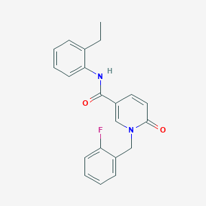 molecular formula C21H19FN2O2 B6547452 N-(2-ethylphenyl)-1-[(2-fluorophenyl)methyl]-6-oxo-1,6-dihydropyridine-3-carboxamide CAS No. 946311-34-8