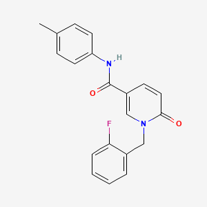molecular formula C20H17FN2O2 B6547453 1-[(2-fluorophenyl)methyl]-N-(4-methylphenyl)-6-oxo-1,6-dihydropyridine-3-carboxamide CAS No. 946279-70-5