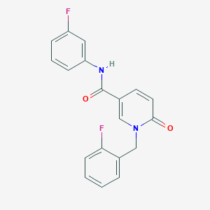molecular formula C19H14F2N2O2 B6547465 N-(3-fluorophenyl)-1-[(2-fluorophenyl)methyl]-6-oxo-1,6-dihydropyridine-3-carboxamide CAS No. 946311-37-1