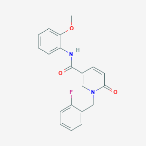 molecular formula C20H17FN2O3 B6547492 1-[(2-fluorophenyl)methyl]-N-(2-methoxyphenyl)-6-oxo-1,6-dihydropyridine-3-carboxamide CAS No. 946362-97-6