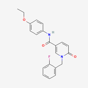 molecular formula C21H19FN2O3 B6547504 N-(4-ethoxyphenyl)-1-[(2-fluorophenyl)methyl]-6-oxo-1,6-dihydropyridine-3-carboxamide CAS No. 946363-01-5