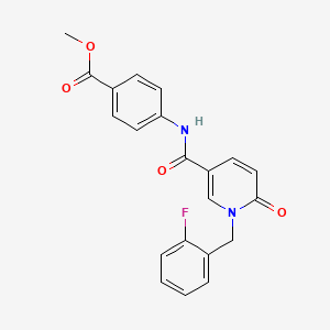 molecular formula C21H17FN2O4 B6547523 methyl 4-{1-[(2-fluorophenyl)methyl]-6-oxo-1,6-dihydropyridine-3-amido}benzoate CAS No. 946363-05-9