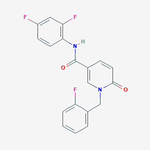 molecular formula C19H13F3N2O2 B6547527 N-(2,4-difluorophenyl)-1-[(2-fluorophenyl)methyl]-6-oxo-1,6-dihydropyridine-3-carboxamide CAS No. 946230-80-4