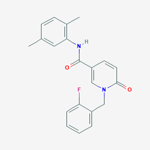 molecular formula C21H19FN2O2 B6547538 N-(2,5-dimethylphenyl)-1-[(2-fluorophenyl)methyl]-6-oxo-1,6-dihydropyridine-3-carboxamide CAS No. 946311-58-6