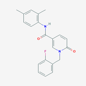 molecular formula C21H19FN2O2 B6547539 N-(2,4-dimethylphenyl)-1-[(2-fluorophenyl)methyl]-6-oxo-1,6-dihydropyridine-3-carboxamide CAS No. 946279-96-5
