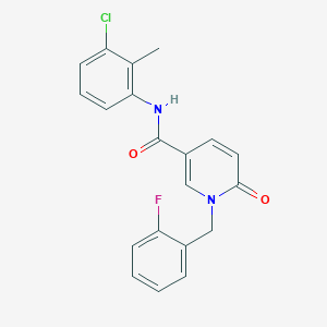 molecular formula C20H16ClFN2O2 B6547549 N-(3-chloro-2-methylphenyl)-1-[(2-fluorophenyl)methyl]-6-oxo-1,6-dihydropyridine-3-carboxamide CAS No. 946230-92-8