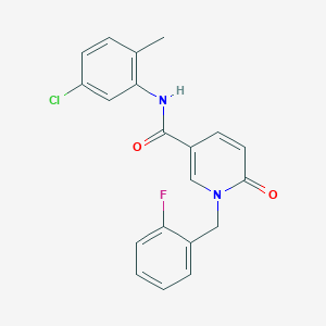 molecular formula C20H16ClFN2O2 B6547551 N-(5-chloro-2-methylphenyl)-1-[(2-fluorophenyl)methyl]-6-oxo-1,6-dihydropyridine-3-carboxamide CAS No. 946280-04-2