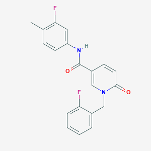 molecular formula C20H16F2N2O2 B6547560 N-(3-fluoro-4-methylphenyl)-1-[(2-fluorophenyl)methyl]-6-oxo-1,6-dihydropyridine-3-carboxamide CAS No. 946363-25-3